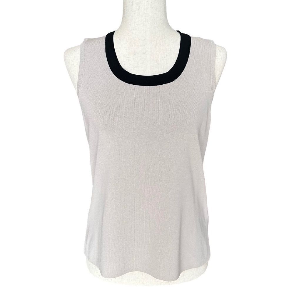 Spense Sleeveless Top-Blouse Tan & Black Size Large